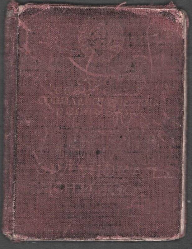 Орденская книжка. Новожилова И. В.