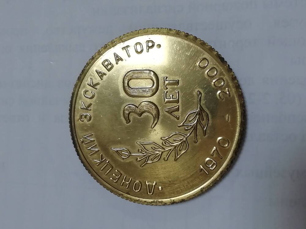 Медаль юбилейная 30 лет. Донецкий эксковаторный завод (ДЭЗ)