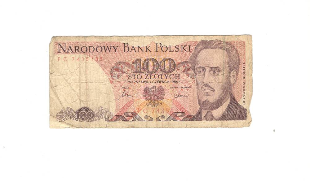 Единица денежная Польши 100 ZLOTYCH