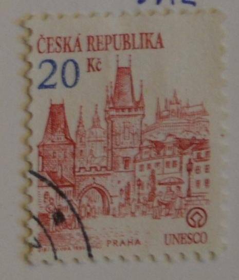 Марка почтовая. Вид Праги. из Коллекции марок Чехословацкой Социалистической республики