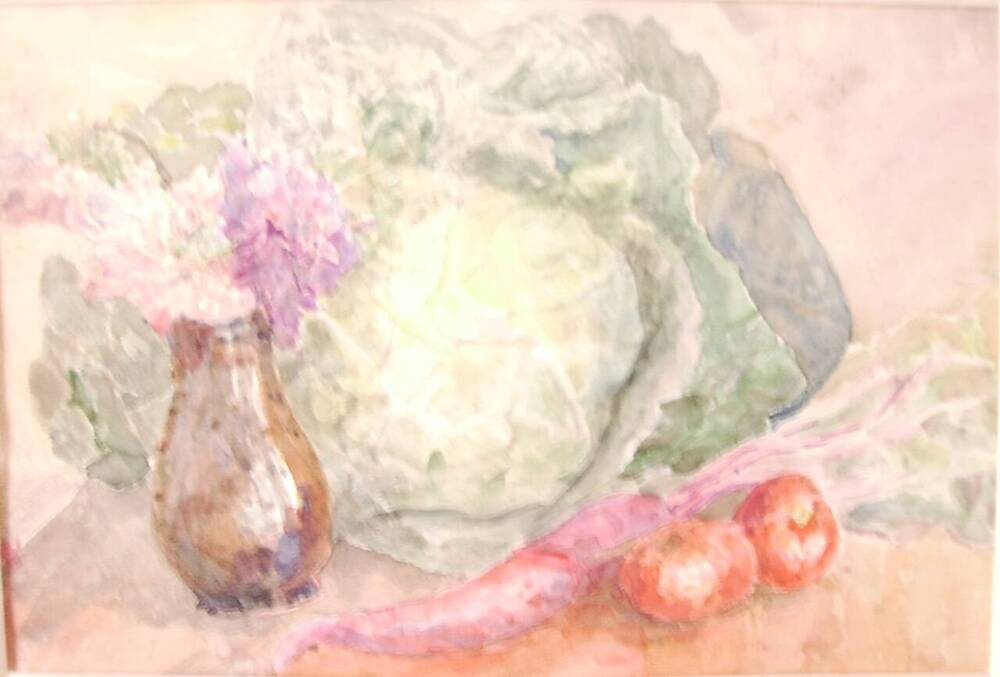 Рисунок Натюрморт с овощами
