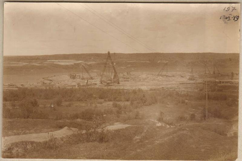 Фотоснимок. Общий вид района основных работ. (Строительство Верхне-Свирской ГЭС (Свирьстрой -2))