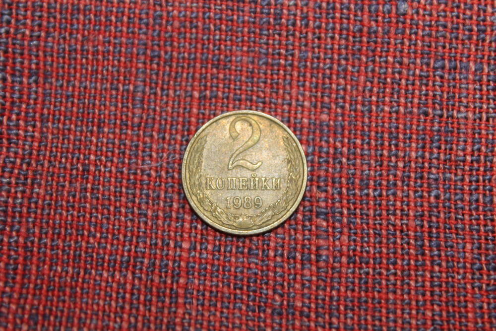 Монета СССР 2 копейки 1989 года