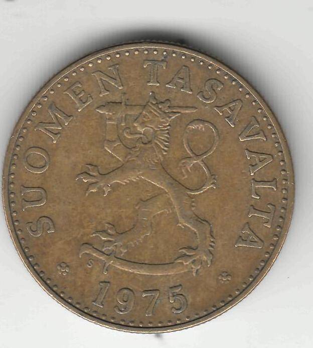 Монета 50 пенни 1975 г. Финляндия.
