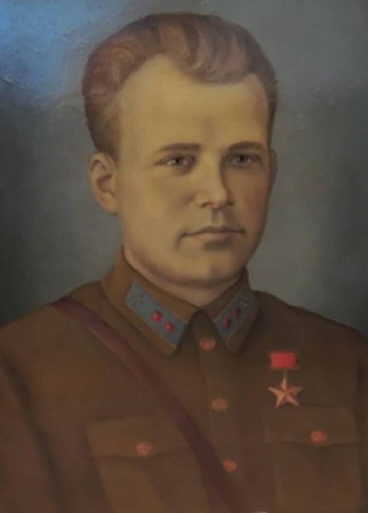 Портрет Героя Советского Союза Гречишкина Василия Николаевича (1911-1943)