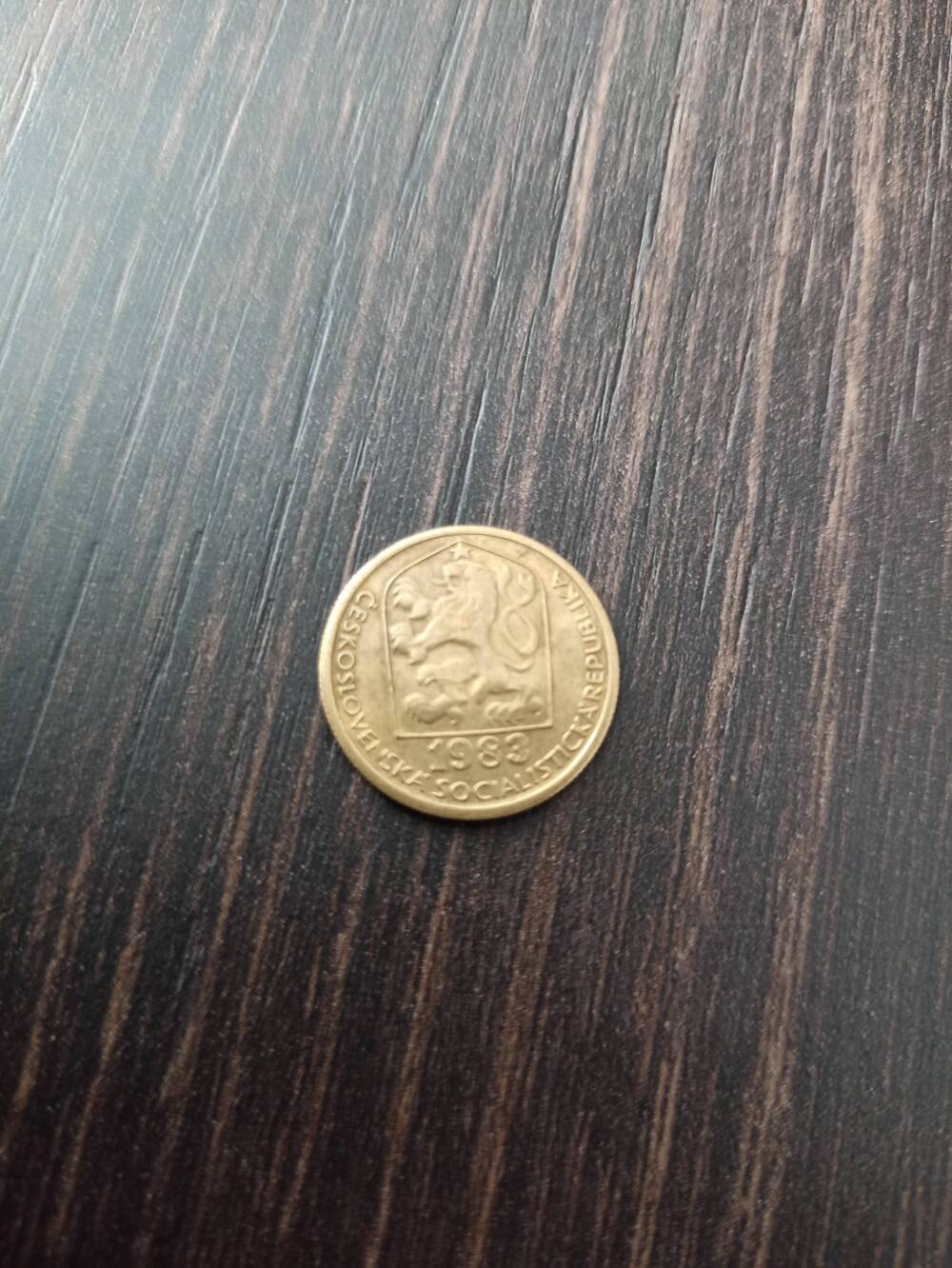 Нумизматика. Монета  Чехии достоинством 20 h 1983 года.