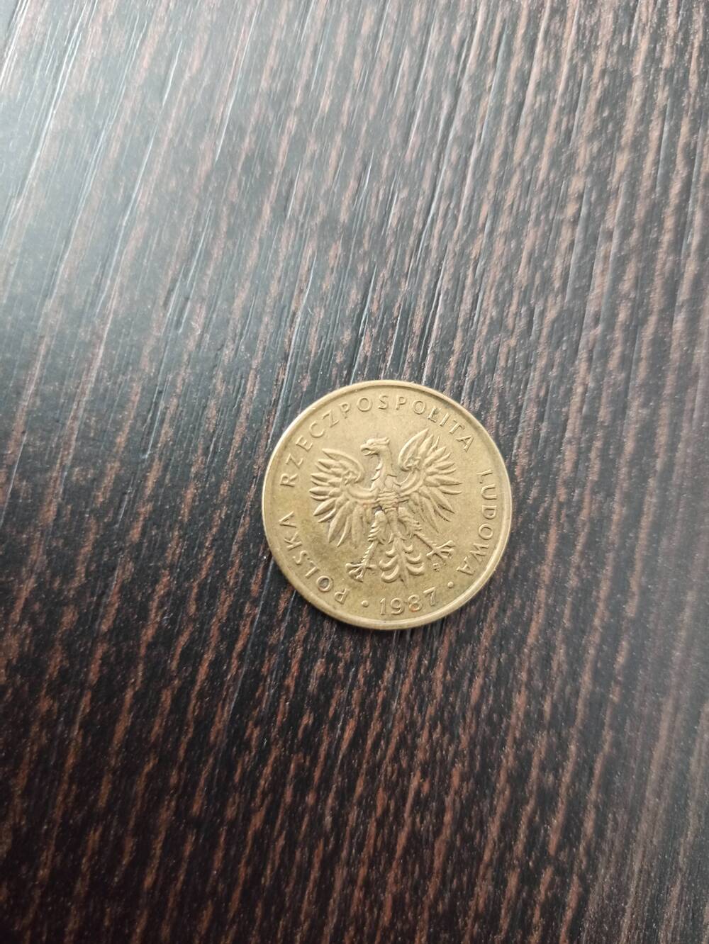 Нумизматика. Монета Польши достоинством 5 злотых 1987 года.
