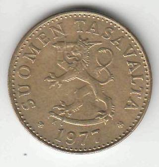 Монета 50 пенни 1977 г. Финляндия.