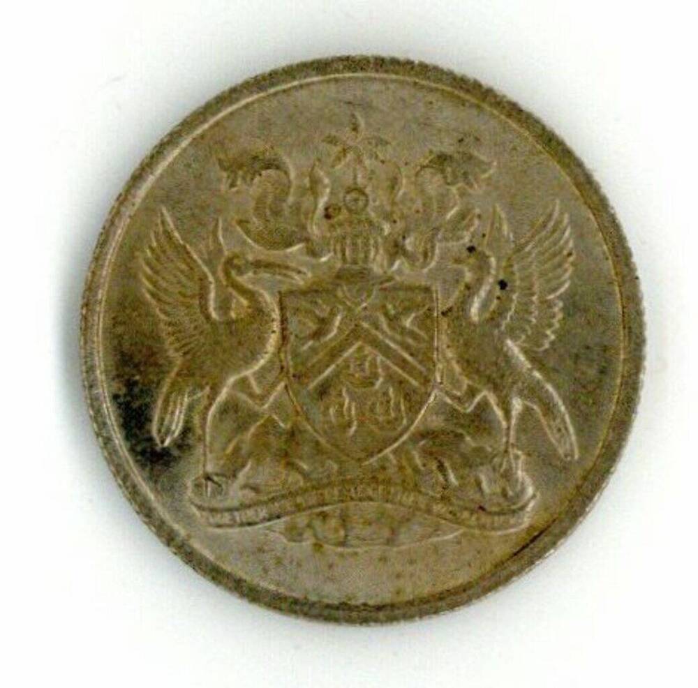 Монета 10 центов. Тринидад и Тобаго. 1966 г.