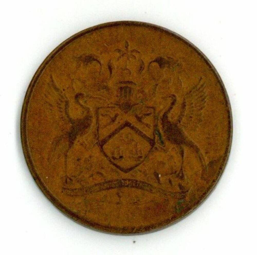 Монета 1 цент. Тринидад и Тобаго. 1967 г.
