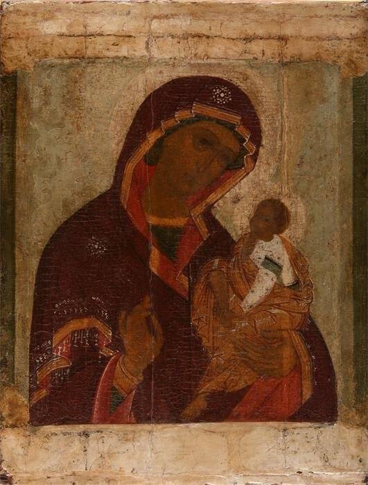 Двусторонняя икона: Богоматерь с Младенцем. Никола