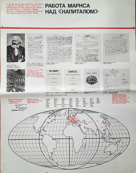 Плакаты к теме: «Жизнь и деятельность Карла Маркса и Фридриха Энгельса»; плакат № 9 «Работа Маркса над «Капиталом»»