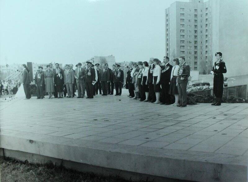 Празднование в Нижнекамске Дня Победы. 1985 г. Фотография