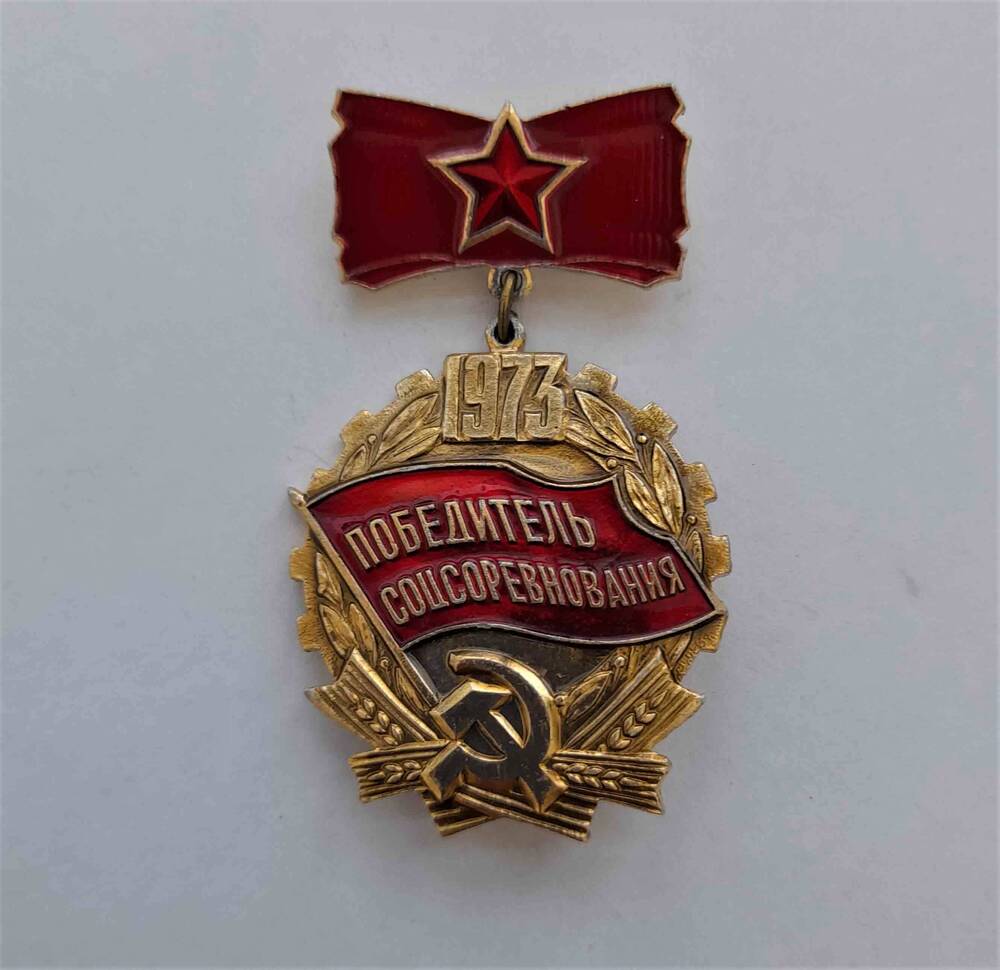 Знак «Победитель соцсоревнования 1973»  Ситникова В.И.