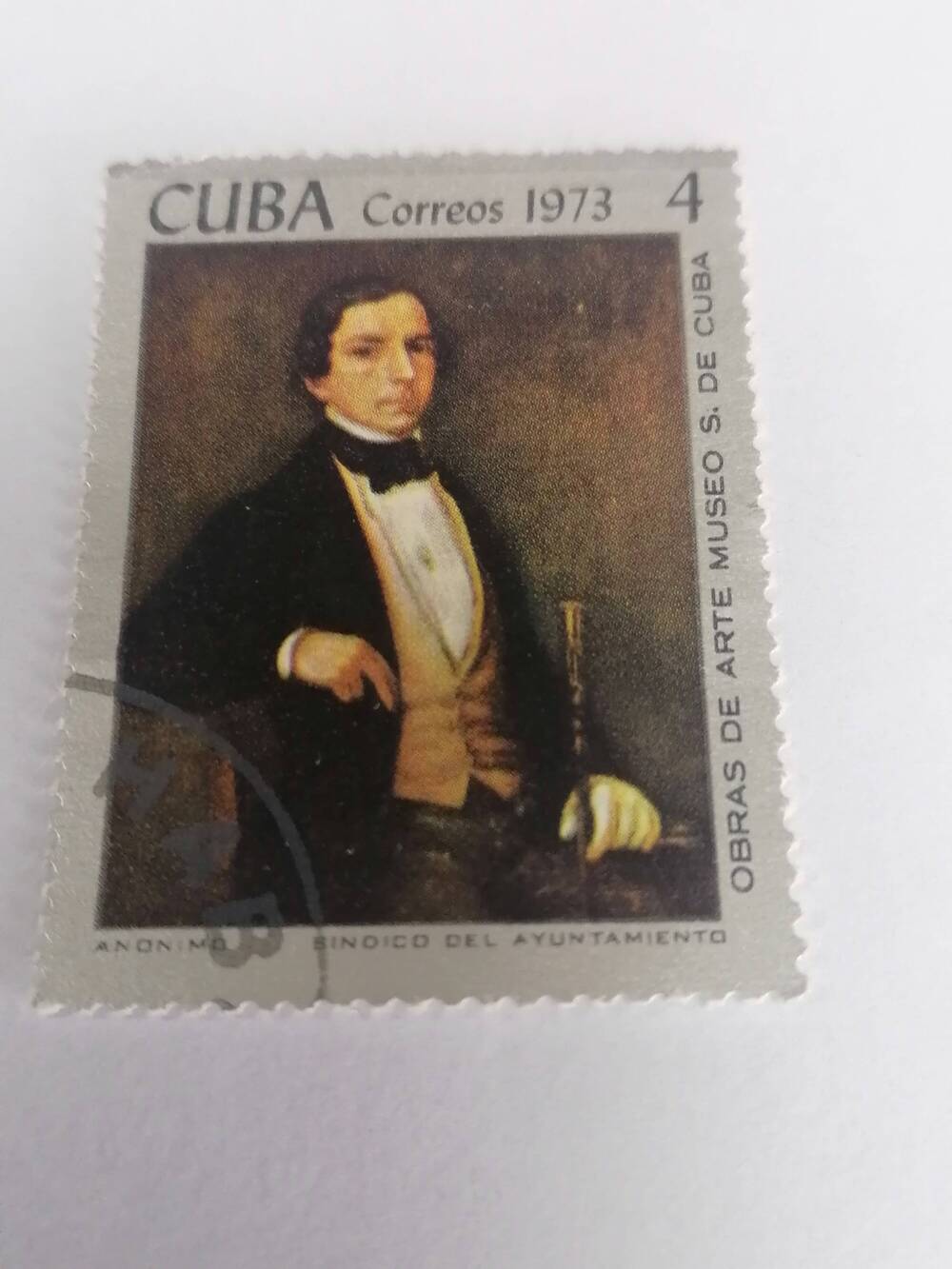 Марка почтовая гашеная, Куба, 1973 г,Cuba, Correos, Anonito sindico del Ayntamiento