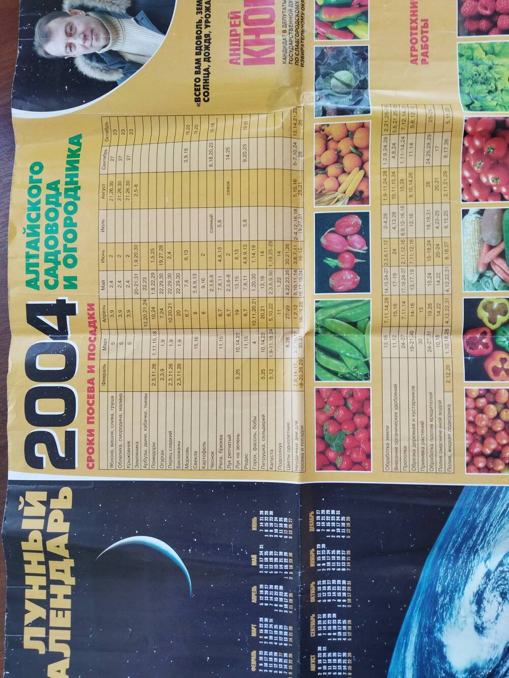Wall calendar poster for the year 2004.