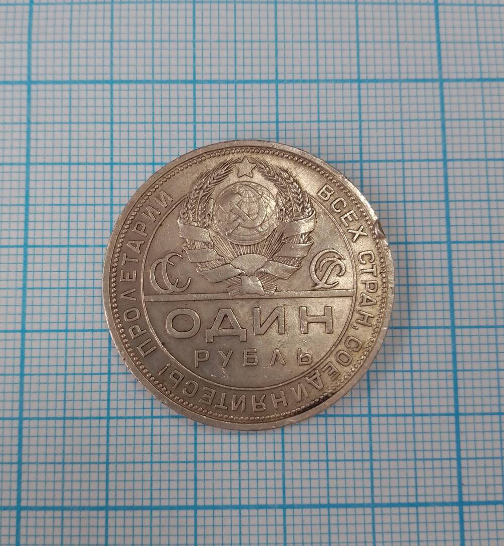 Монета 1 рубль СССР 1924 год