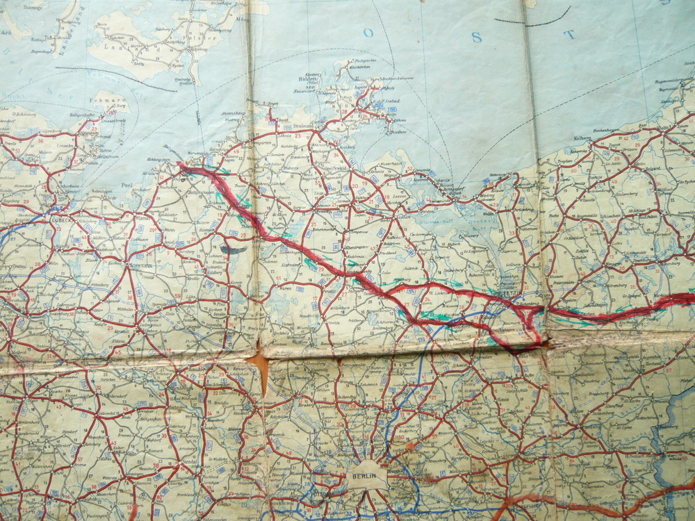 Фрагмент карты Германии  моего отца